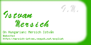 istvan mersich business card