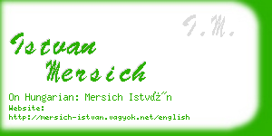 istvan mersich business card